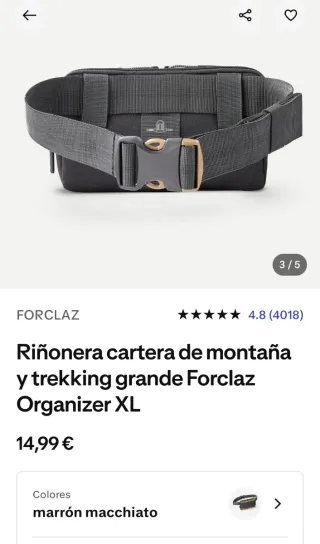 Riñonera Forclaz Negra y Marrón