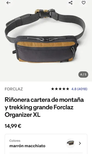 Riñonera Forclaz Negra y Marrón