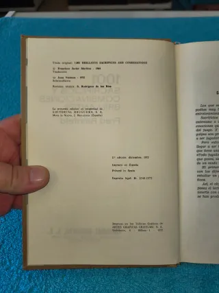 Libro Ajedrez 1001 sacrificios y combinaciones.