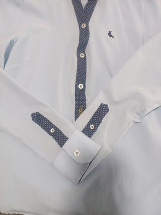 Camisa Piel de Toro azul cielo  mujer