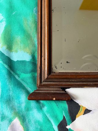 Specchio da tavolo vintage in legno