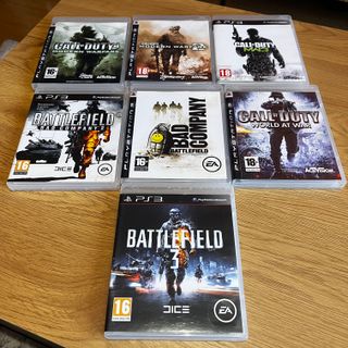 Lote 7 Juegos PS3: Call of Duty y Battlefield