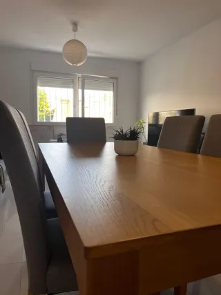 Mesa Comedor Madera IKEA + 6 Sillas