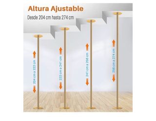 Barra Pole Dance Fija/Giratoria Negra