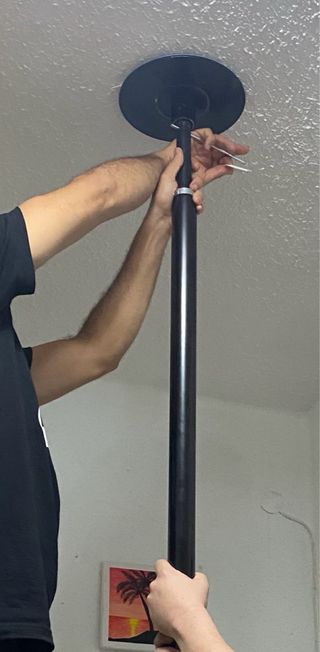 Barra Pole Dance Fija/Giratoria Negra