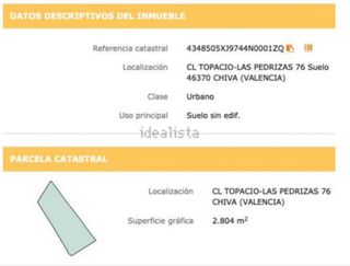 Terreno en venta en Las Pedrizas en Chiva