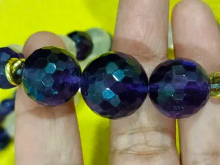 Conjunto amatista y oro18k ollar y pendientes