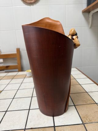 Vaso Pulcinella in terracotta