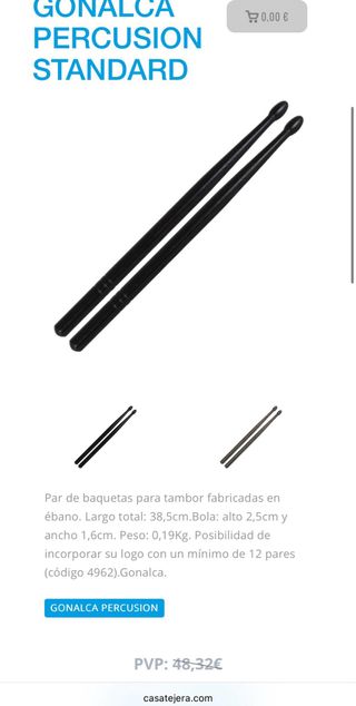 Baquetas Gonalca Ébano