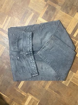 Pantalón ancho negro/gris