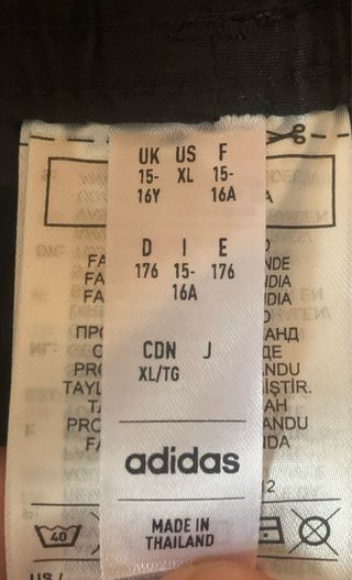 Pantalón Adidas Niño/a Talla 15-16 Años