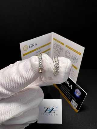 Pendientes de plata con moisanita 0.5ct/pendiente