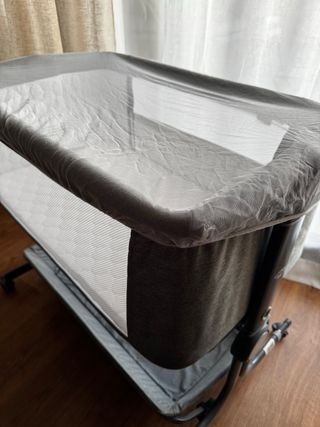 Minicuna de colecho MS Comfy gris + funda viaje