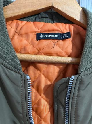 Chaqueta Bomber Stradivarius Talla S Verde militar