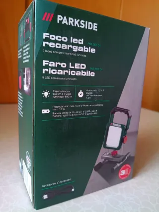 Luz LED Recargable Parkside 9 LED