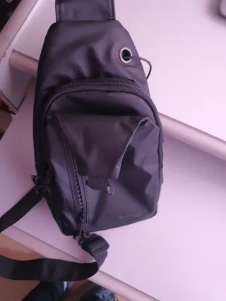 Bolso bandolera Weixier negro 5 bolsillos