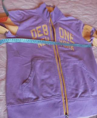 Felpa DE BLASIO viola e gialla taglia M