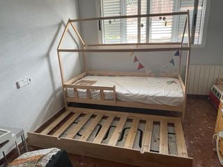 Cama infantil madera 90cm