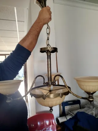 Lámpara de techo de bronce