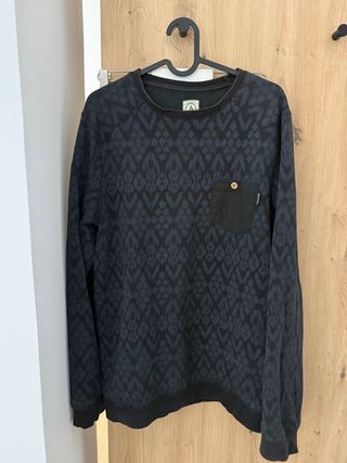 Sudadera Volcom Negra Estampada