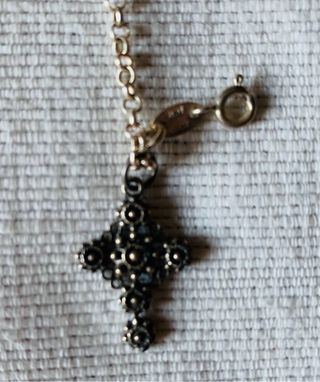 Collar Cruz Botafumeiro Baño Plata