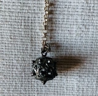 Collar Cruz Botafumeiro Baño Plata