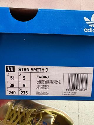Zapatillas Adidas Stan Smith Doradas