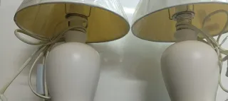 Coppia Lampade da Tavolo /Bianche