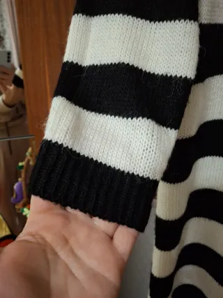 Vestito donna a righe bianche e nere