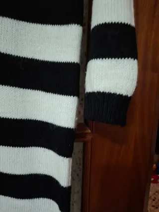 Vestito donna a righe bianche e nere