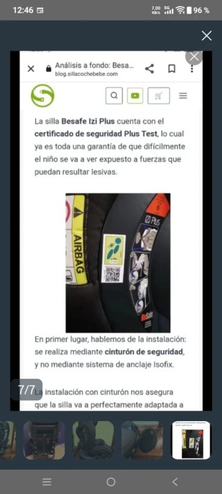 Silla de coche a contramarcha BeSafe