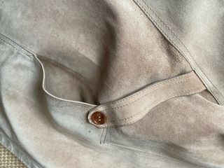 Casaco Vintage Pele Bege com bolsos