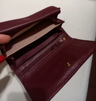 Portafoglio The Bridge in pelle bordeaux