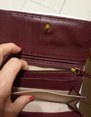 Portafoglio The Bridge in pelle bordeaux