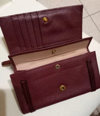 Portafoglio The Bridge in pelle bordeaux