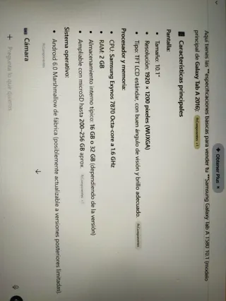 Tablet Samsung con funda