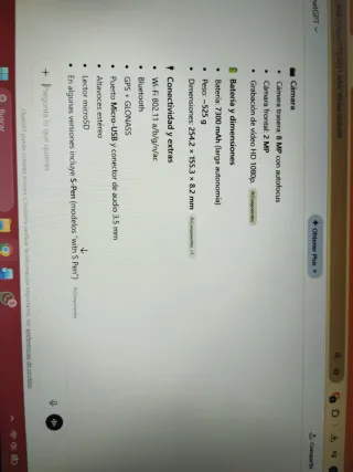 Tablet Samsung con funda