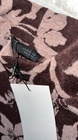 Vestido corto Zara floral marrón