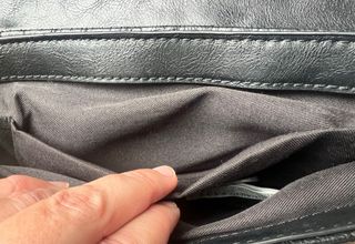 Bolso Negro Zara Animal Print Cadena