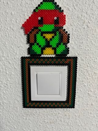 Figura Pixel Art Tortuga Ninja + Marco