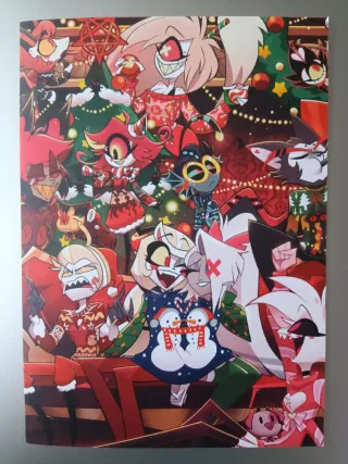 Pack 4 Postales Navideñas Hazbin Hotel Oficiales