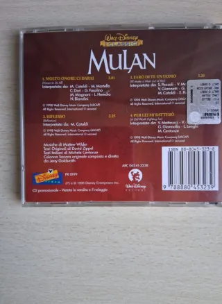 CD Musical Disney Mulan - Le più belle canzoni