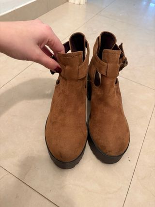 Botines plataforma Carmel marrones