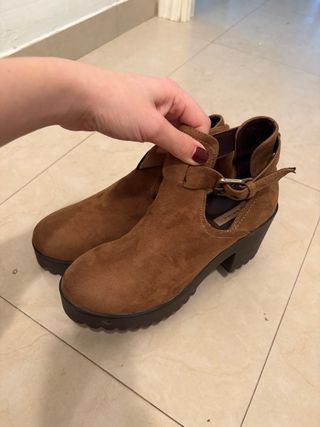 Botines plataforma Carmel marrones