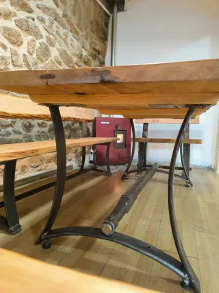 Mesa Comedor Industrial Madera y Metal