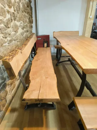 Mesa Comedor Industrial Madera y Metal