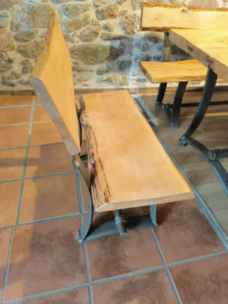 Mesa Comedor Industrial Madera y Metal