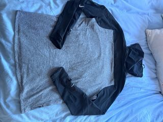 Sudadera Nike Running Gris y Negra
