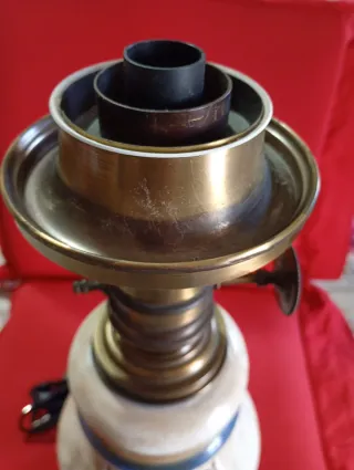 Lampada vintage ceramica e metallo