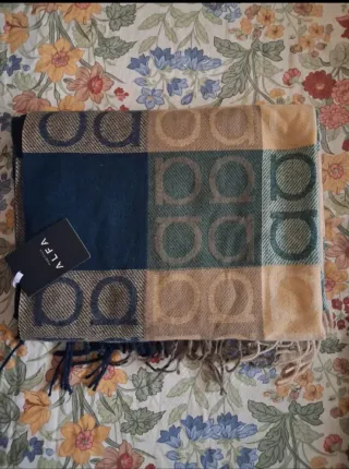 Bufanda Alfa Cuadros Estampado Multicolor